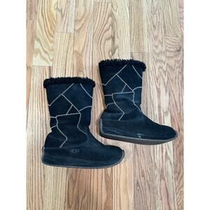 UGG Patchwork Geometric Stitching Shearling Boots